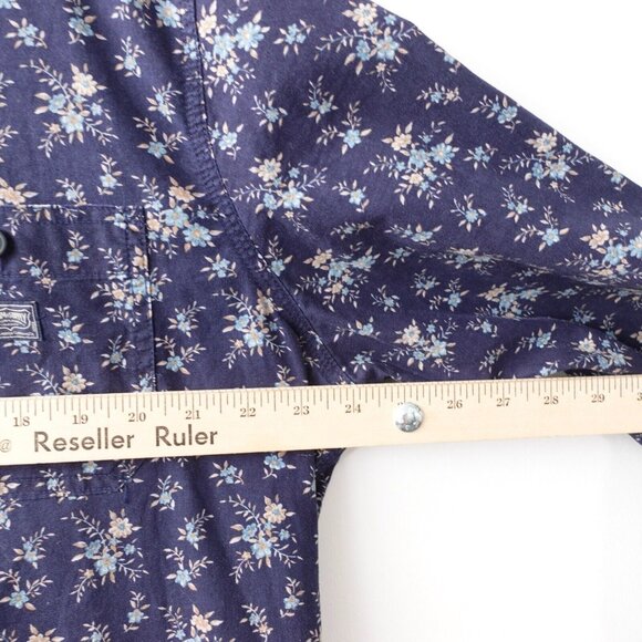 RALPH LAUREN Denim Supply Shirt Extra Large Mens Navy Floral Hawaiian Camp XXL - Picture 5 of 10
